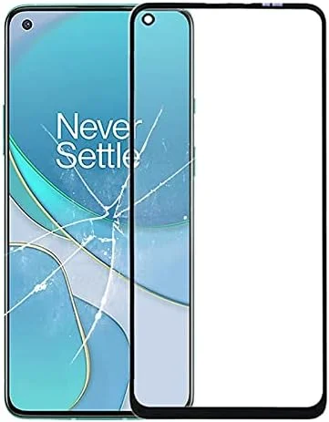 شیشه لنز بیرونی صفحه نمایش جلویی برای وان پلاس 8T (مشکی)