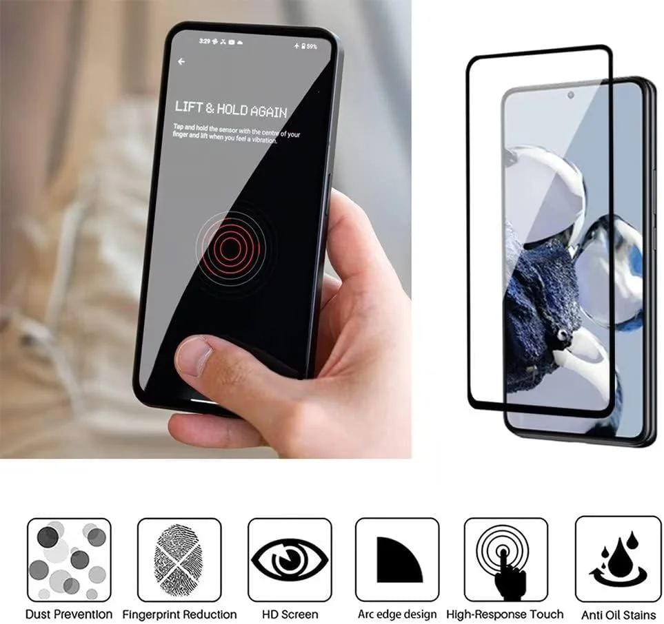 محافظ صفحه نمایش QINOUK برای [بسته 3 عددی] OnePlus 10R، محافظ صفحه نمایش شیشه ای حرارت دیده HD، محافظت تمام صفحه، [مقاوم در برابر خراش] [بدون حباب] برای OnePlus 10R - شفاف