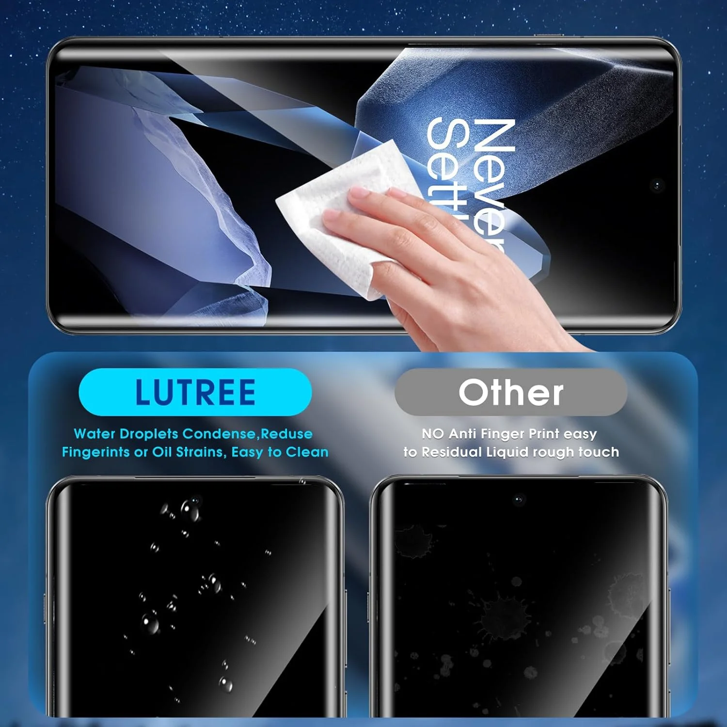 محافظ صفحه نمایش شیشه ای حرارت دیده Lutree برای OnePlus 13، بسته 2+2 شامل محافظ صفحه نمایش سه بعدی + محافظ لنز دوربین، فیلم ضد خش HD با سختی 9H، شیشه محافظ ممتاز بدون حباب محافظ صفحه نمایش شیشه ای حرارت دیده Lutree برای OnePlus 13، بسته 2+2 شامل محافظ صفحه نمایش سه بعدی + محافظ لنز دوربین، فیلم ضد خش HD با سختی 9H، شیشه محافظ ممتاز بدون حباب
