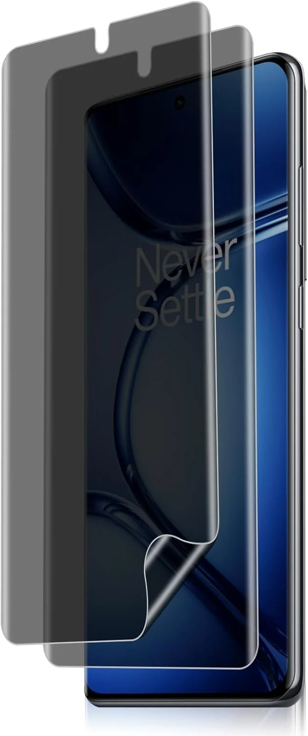 محافظ صفحه نمایش حریم خصوصی MiKoyi سازگار با OnePlus Ace 2 Pro [بسته 2 عددی + 2 عددی] فیلم محافظ صفحه نمایش حریم خصوصی ضد تابش نور ضد جاسوسی محافظت از دوربین مقاوم در برابر خراش سختی 9H برای OnePlus Ace 2