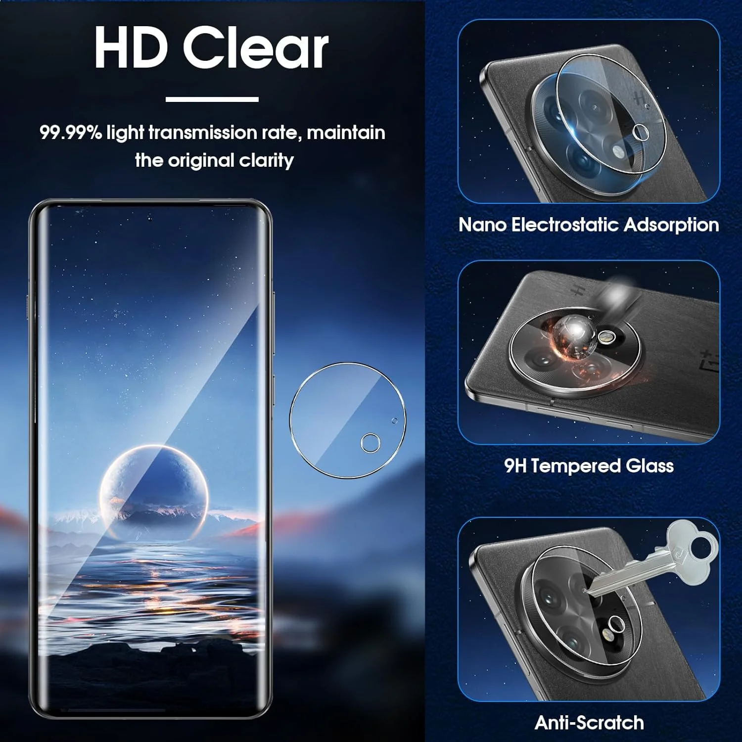 محافظ صفحه نمایش شیشه ای حرارت دیده Lutree برای OnePlus 13، بسته 2+2 شامل محافظ صفحه نمایش سه بعدی + محافظ لنز دوربین، فیلم ضد خش HD با سختی 9H، شیشه محافظ ممتاز بدون حباب محافظ صفحه نمایش شیشه ای حرارت دیده Lutree برای OnePlus 13، بسته 2+2 شامل محافظ صفحه نمایش سه بعدی + محافظ لنز دوربین، فیلم ضد خش HD با سختی 9H، شیشه محافظ ممتاز بدون حباب