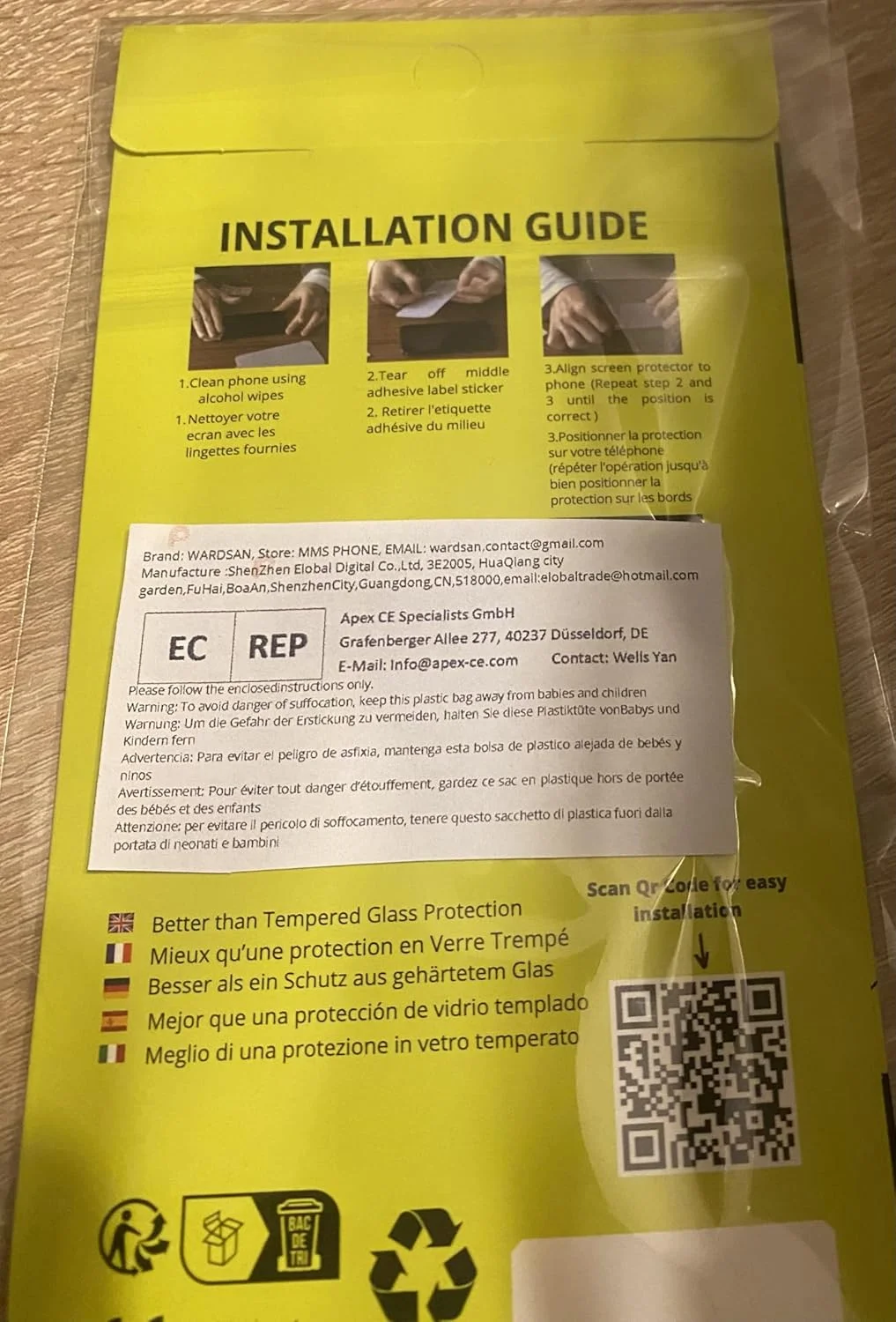 WardSan [2 عدد محافظ صفحه نمایش هیدروژل سه بعدی جلو و عقب برای ONEPLUS 9 به همراه هولدر انگشتی گوشی | ضد ضربه | سازگار با قاب | فیلم محافظ TPU نرم