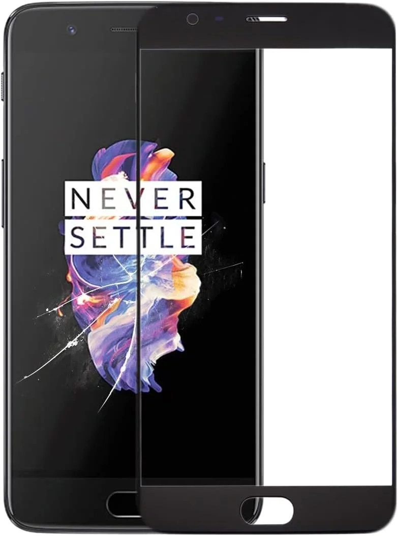 شیشه لنز بیرونی صفحه نمایش جلویی گوشی HUANGZIZHIEGN برای OnePlus 5 به همراه چسب شفاف نوری OCA