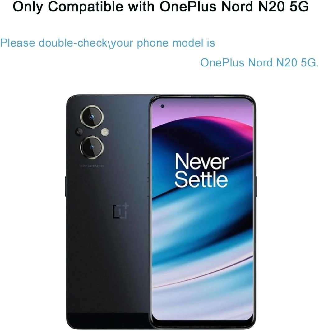 محافظ صفحه نمایش HYGMOCC برای OnePlus Nord N20 5G، فیلم محافظ شیشه ای حرارت دیده، وضوح HD، سختی 9H، نصب آسان، ضد خش، بدون حباب (1 عدد)