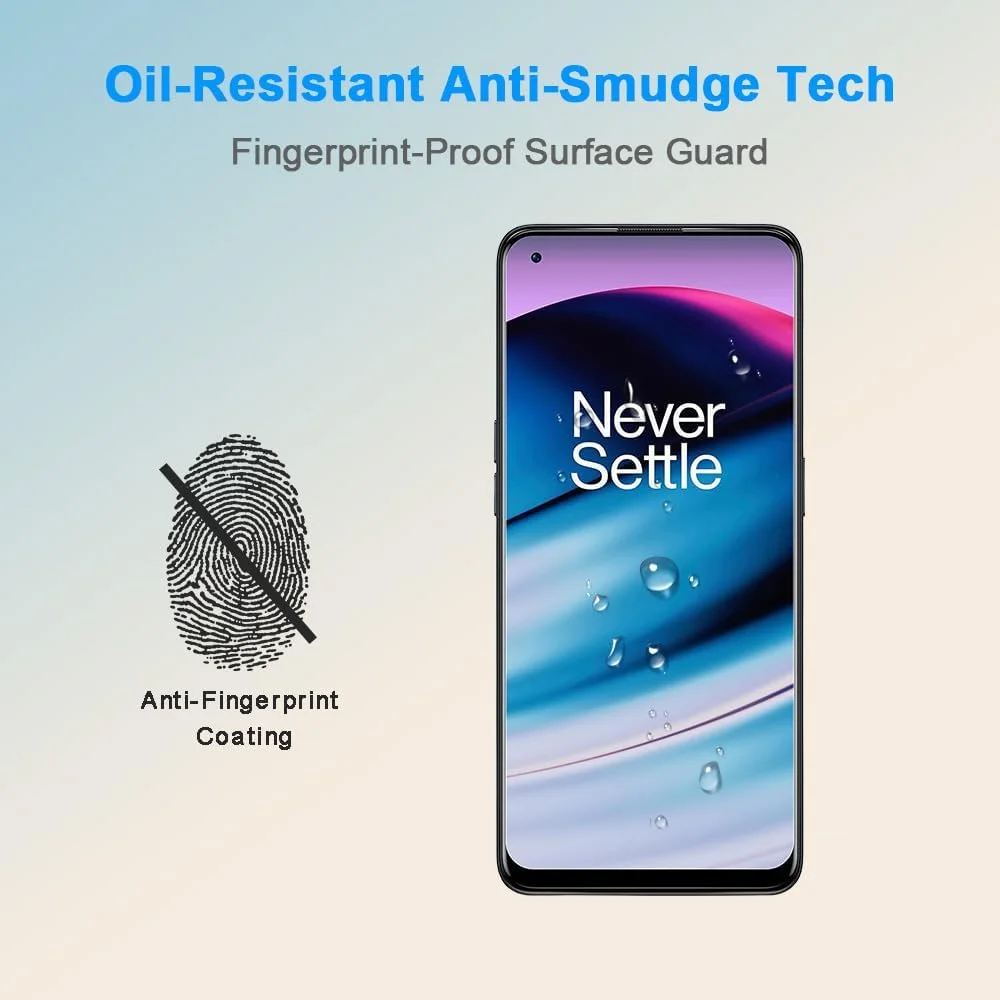 محافظ صفحه نمایش HYGMOCC برای OnePlus Nord N20 5G، فیلم محافظ شیشه ای حرارت دیده، وضوح HD، سختی 9H، نصب آسان، ضد خش، بدون حباب (1 عدد)