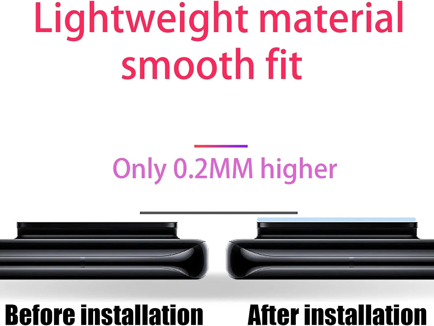 MGUEIAO [بسته 2+2 سازگار با OnePlus Nord 5 شامل محافظ صفحه نمایش شیشه ای حرارت دیده و محافظ لنز دوربین، فیلم شیشه ای حرارت دیده تمام صفحه HD [ضد خرد شدن]