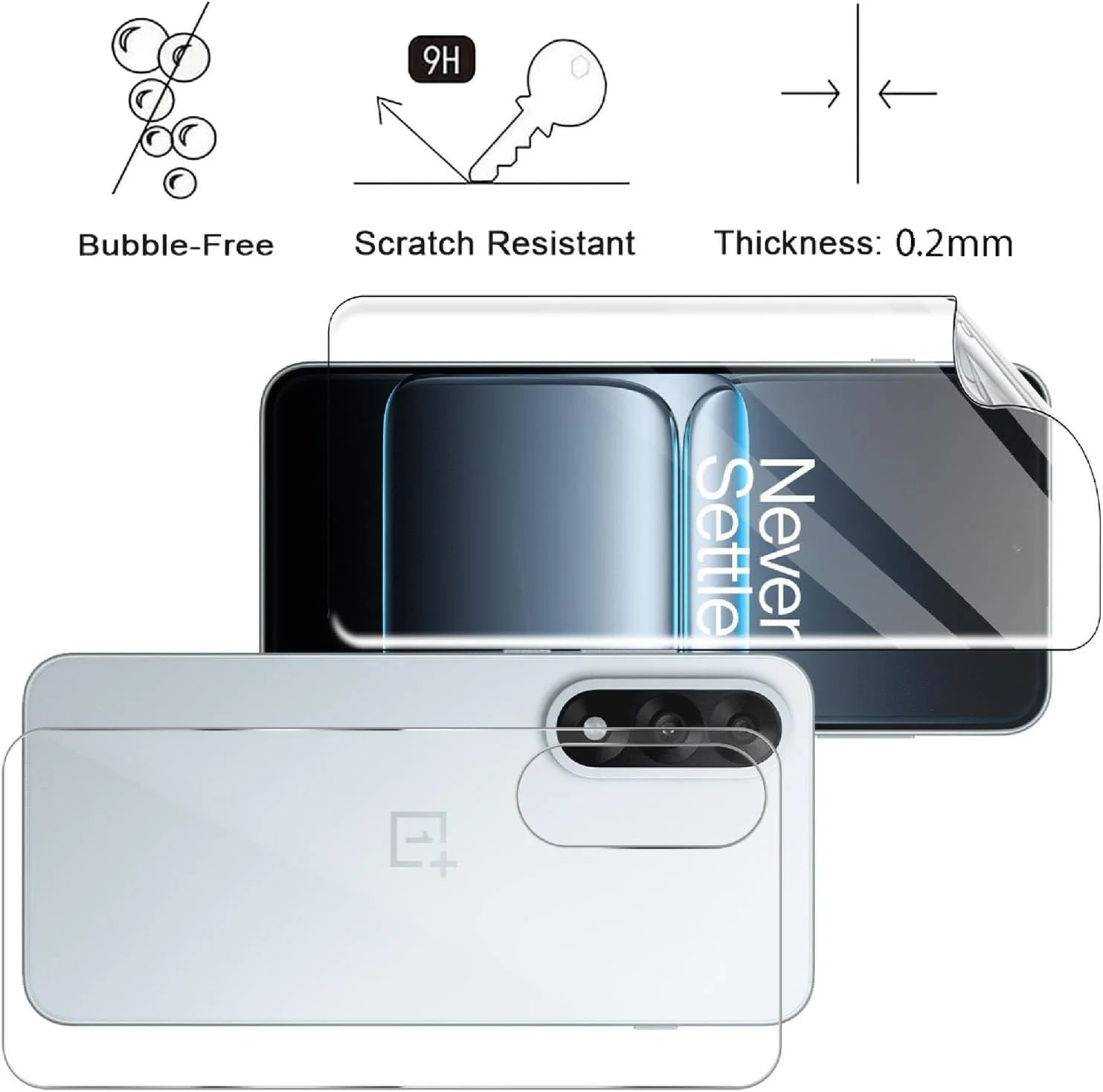 محافظ صفحه نمایش 4 عددی GIOPUEY سازگار با OnePlus Nord 5، به همراه محافظ پشت، TPU نرم، بسیار نازک و مقاوم در برابر خراش محافظ صفحه نمایش 4 عددی GIOPUEY سازگار با OnePlus Nord 5، به همراه محافظ پشت، TPU نرم، بسیار نازک و مقاوم در برابر خراش