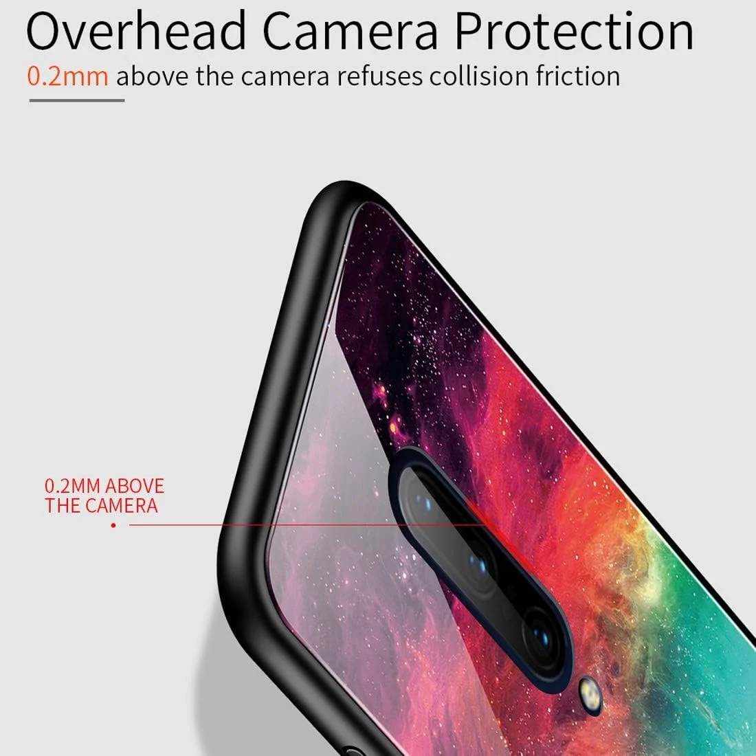 قاب محافظ شیشه ای مقاوم در برابر ضربه + TPU برای OnePlus 7 (سحابی رنگارنگ) Yyq (رنگ: مشکی آبی) قاب محافظ شیشه ای مقاوم در برابر ضربه + TPU برای OnePlus 7 (سحابی رنگارنگ) Yyq (رنگ: مشکی آبی)