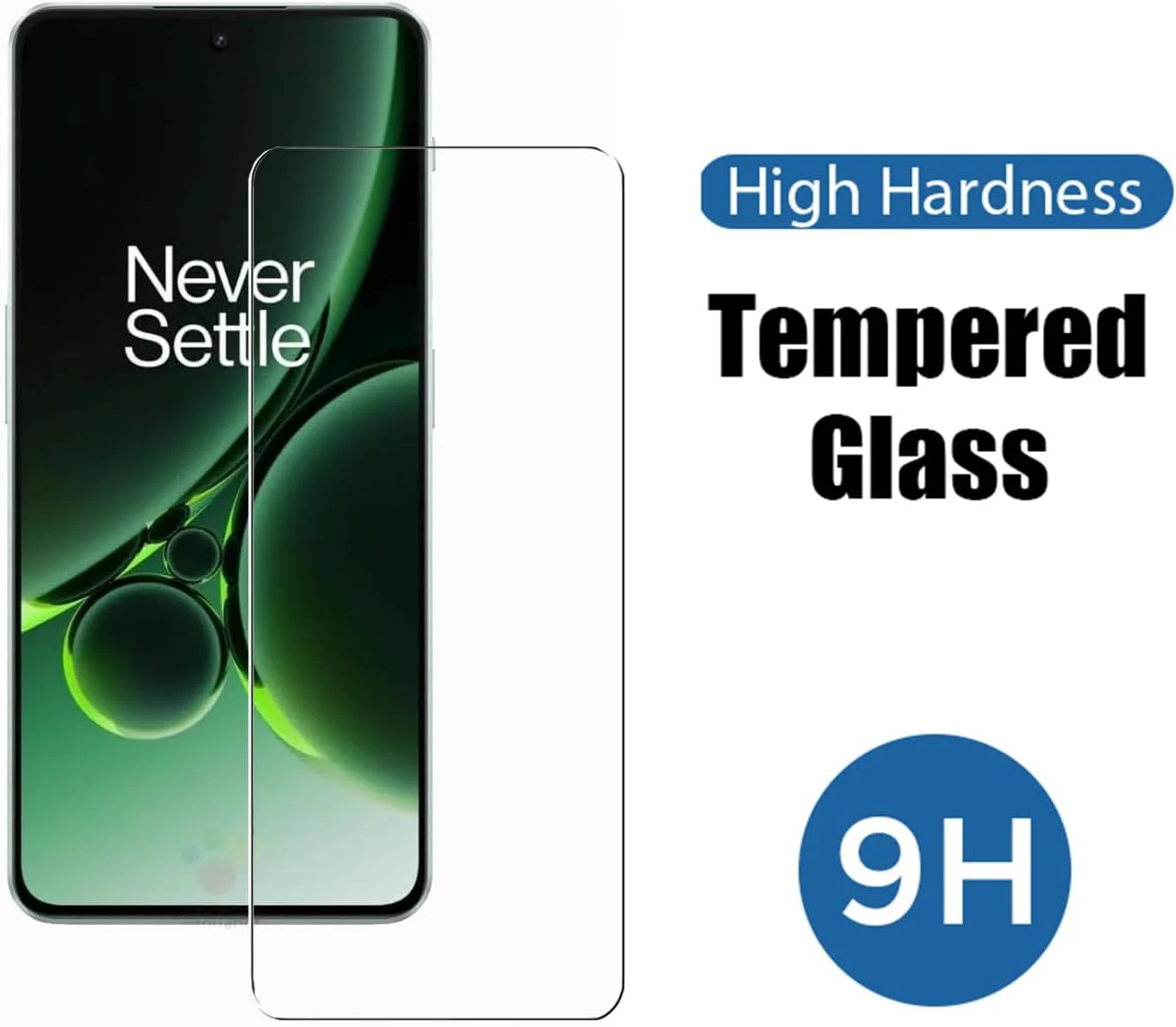 [بسته 3 عددی] محافظ صفحه نمایش شیشه ای حرارت دیده ZMONE برای OnePlus Nord 3 5G، سختی 9H، وضوح بالا، پوشش کامل، مقاوم در برابر خراش، بدون حباب، ضد اثر انگشت