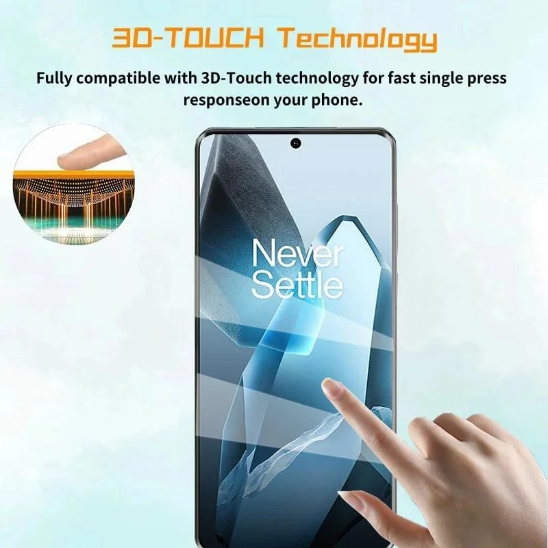 محافظ صفحه نمایش Gruattreay [بسته 2 عددی] سازگار با OnePlus 13، شیشه حرارت دیده با سختی 9H، ضد خش HD، فیلم محافظ ضد اثر انگشت برای OnePlus 13