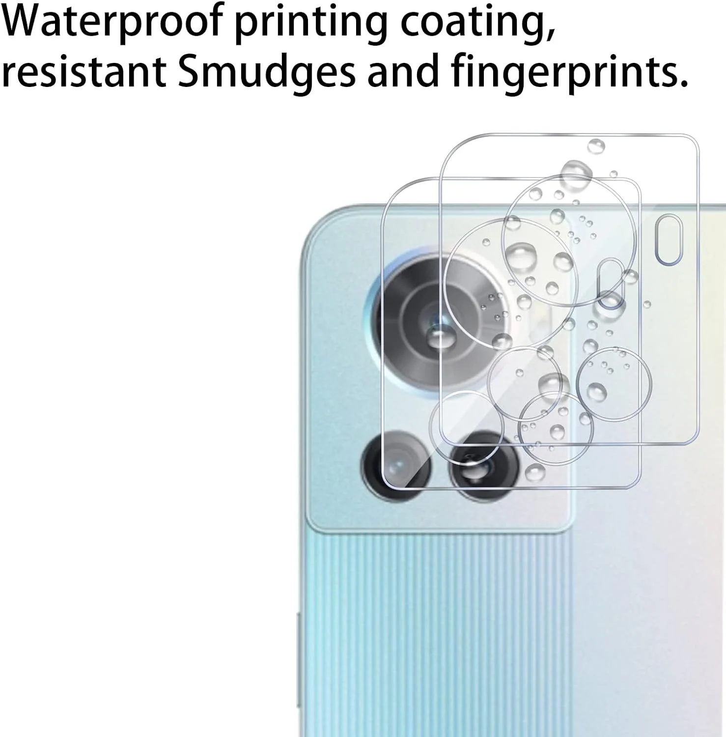 GMUJIAO [بسته 2+2 عددی] سازگار با OnePlus 10R، شامل محافظ صفحه نمایش شیشه ای حرارت دیده و محافظ لنز دوربین، محافظ آستین شیشه ای حرارت دیده [بدون حباب][شفافیت HD]