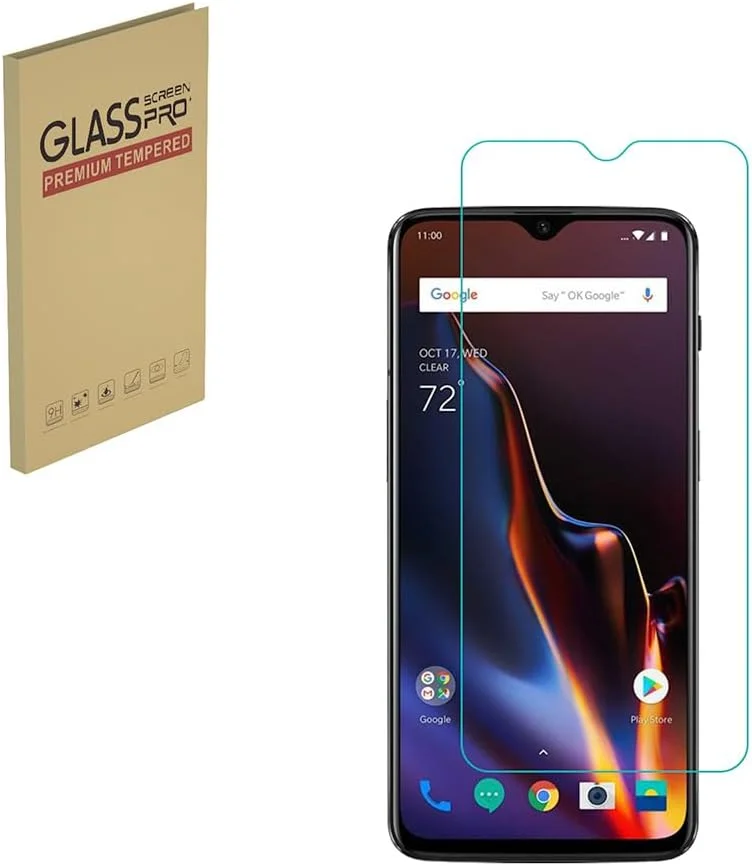 محافظ صفحه نمایش HYGMOCC برای OnePlus 6T (6.4 اینچ) شیشه حرارت دیده HD سختی 9H نصب آسان بدون حباب و ضد خش (بسته 1 عددی)