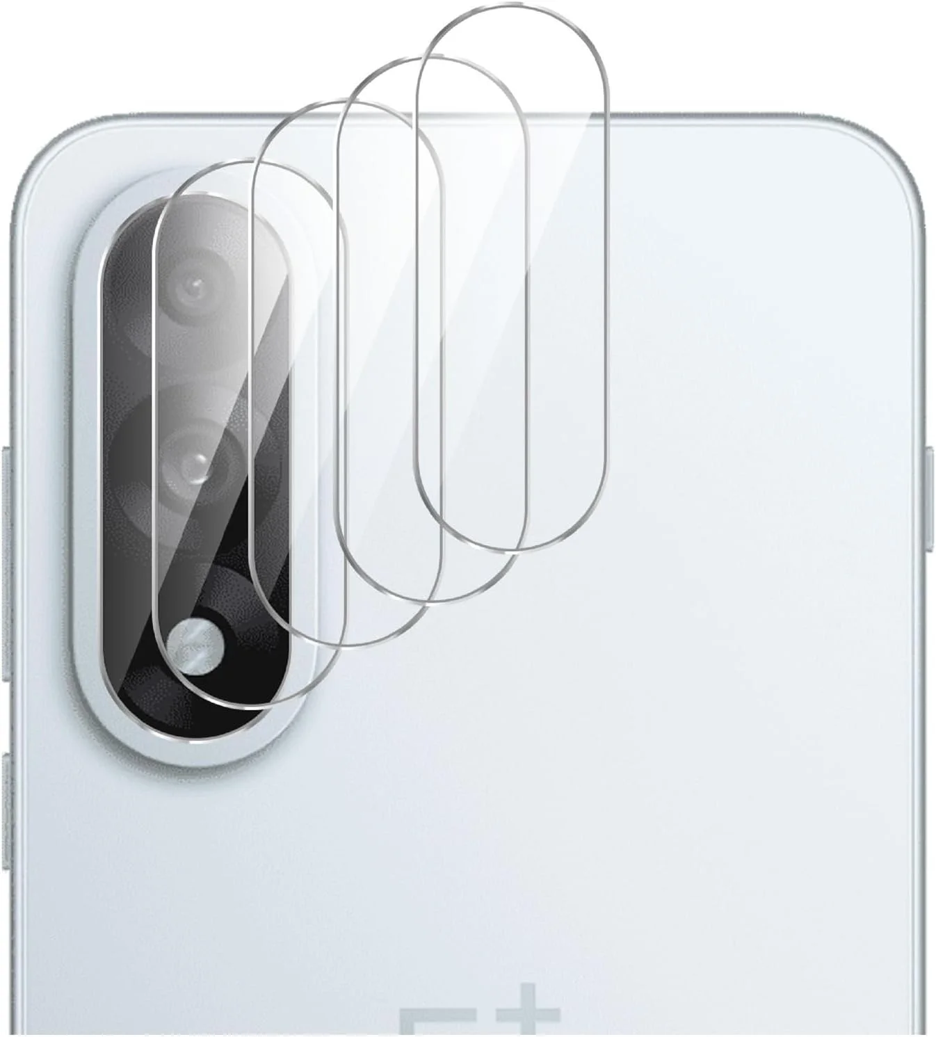 محافظ لنز دوربین فوق العاده نازک GIOPUEY بسته 4 عددی سازگار با OnePlus North 5، محافظ صفحه شیشه ای HD دوربین [ضد خش]