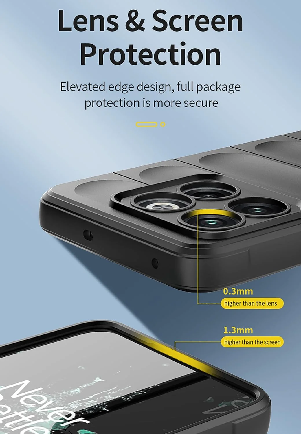 کاور محافظ GMUJIAO سازگار با OnePlus 10T، ضد لغزش، ضد ضربه، ضد خش، همراه با 2 محافظ صفحه نمایش شیشه ای حرارت دیده [مقاوم در برابر خراش] - قرمز