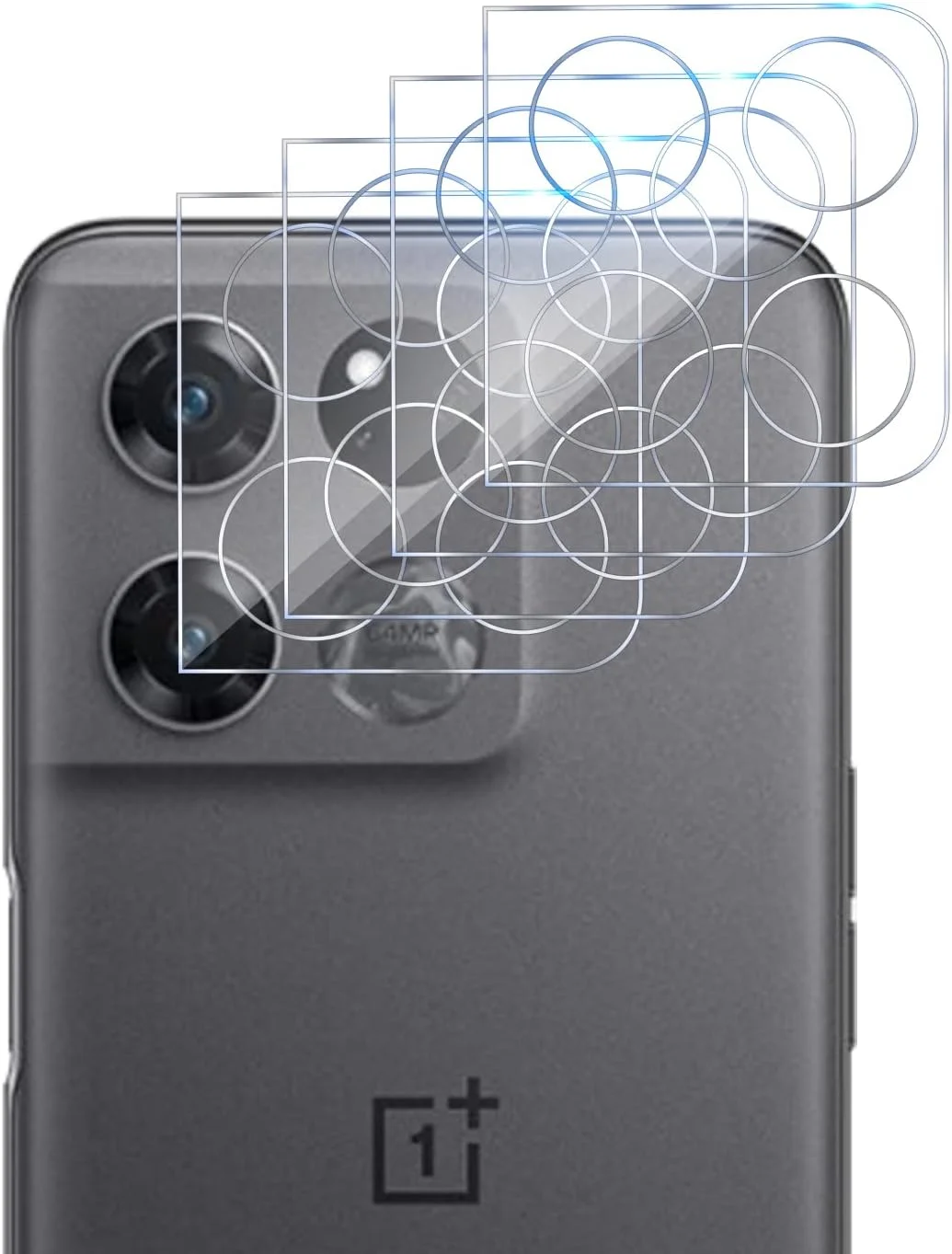 محافظ لنز دوربین GMUJIAO [بسته 4 عددی] سازگار با OnePlus Ace Racing، محافظ لنز دوربین شیشه ای تمپر شده، وضوح بالا، ضد خش، شیشه تمپر شده 9H [ضد خرد شدن]-Tra