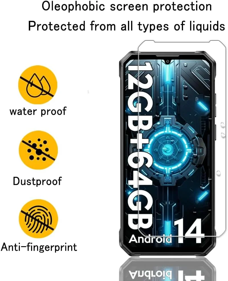 محافظ صفحه نمایش شیشه ای حرارت دیده Tzstz 3+3 برای OnePlus Nord، سختی 9H، ضد خش، ضد آب، سازگار با اثر انگشت، محافظ صفحه نمایش شفاف HD