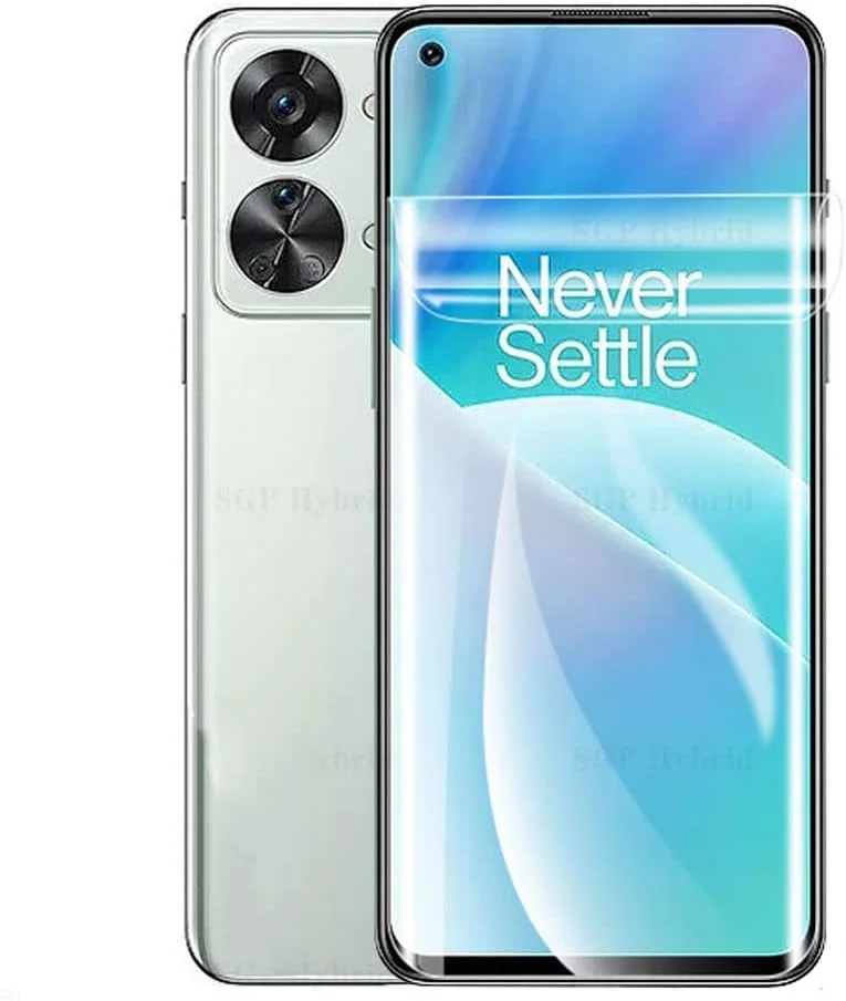محافظ صفحه نمایش هیدروژلی Snailcanfly بسته 2 عددی برای OnePlus Nord 2T 5G 6.43 اینچ، فیلم محافظ بسیار حساس، محافظ صفحه نمایش TPU شفاف و انعطاف پذیر، ضد انفجار، بدون شیشه حرارت دیده