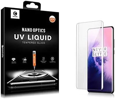 محافظ صفحه نمایش شیشه ای چنچوان برای وان پلاس 7 پرو، فیلم محافظ صفحه نمایش UV تمام صفحه سه بعدی 9H (شفاف)