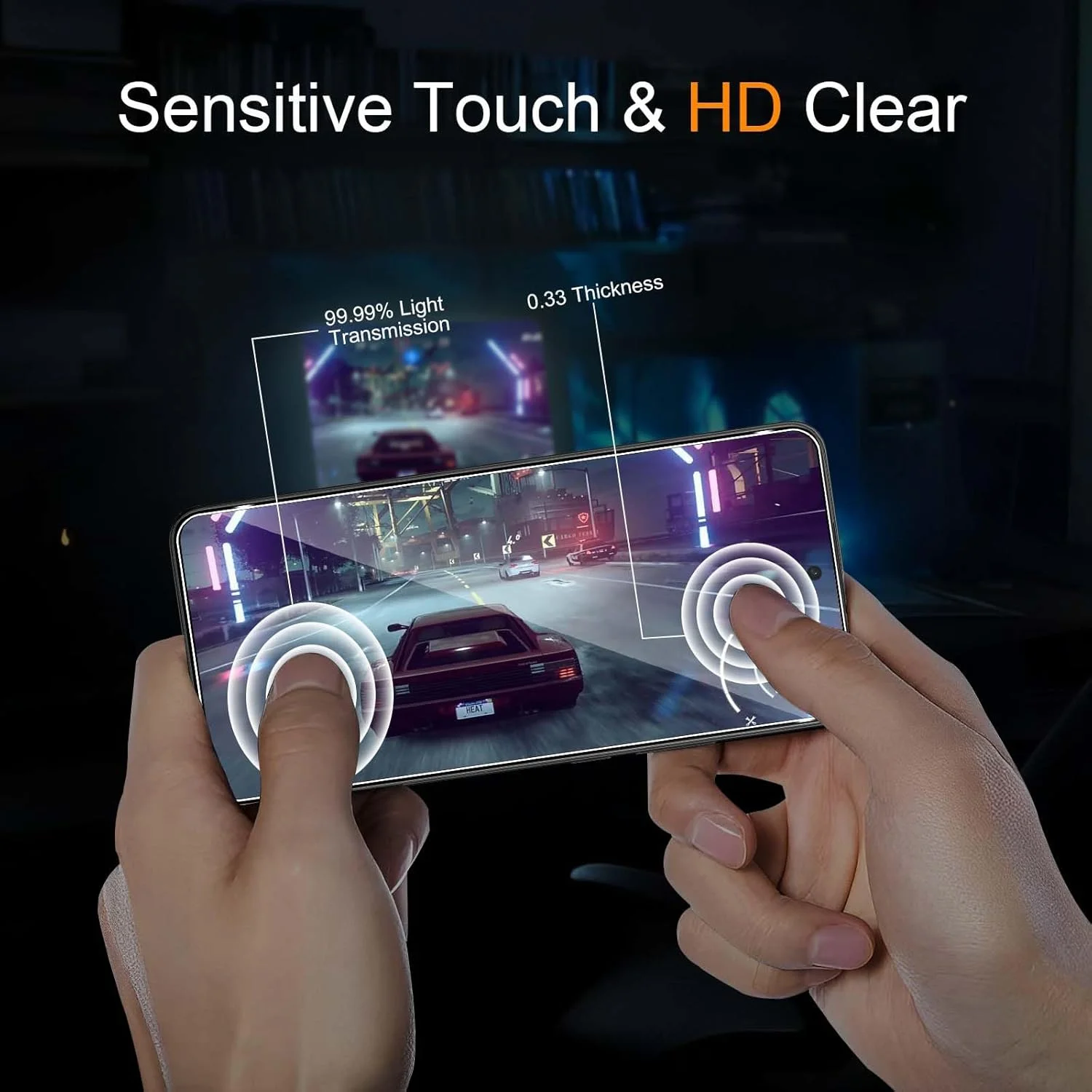 محافظ صفحه نمایش شیشه ای حرارتی GEEMEE برای OnePlus Nord CE5 و فیلم محافظ دوربین، 2 + 2 عدد شیشه حرارتی با سختی 9H محافظ صفحه نمایش با حساسیت بالا