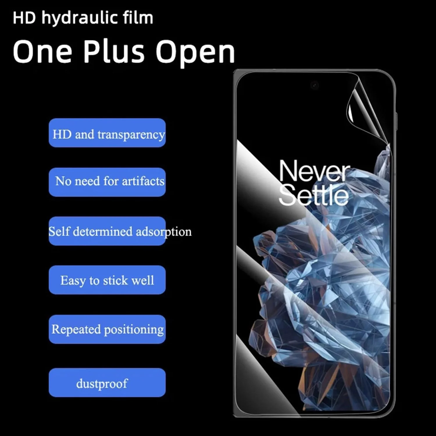 محافظ صفحه نمایش گوشی وان پلاس اوپن Lukione (2 بسته 6 عددی) (فیلم داخلی صفحه نمایش + فیلم صفحه نمایش جلو + فیلم پشت صفحه نمایش) فیلم هیدروژل ضد خش (شفاف)