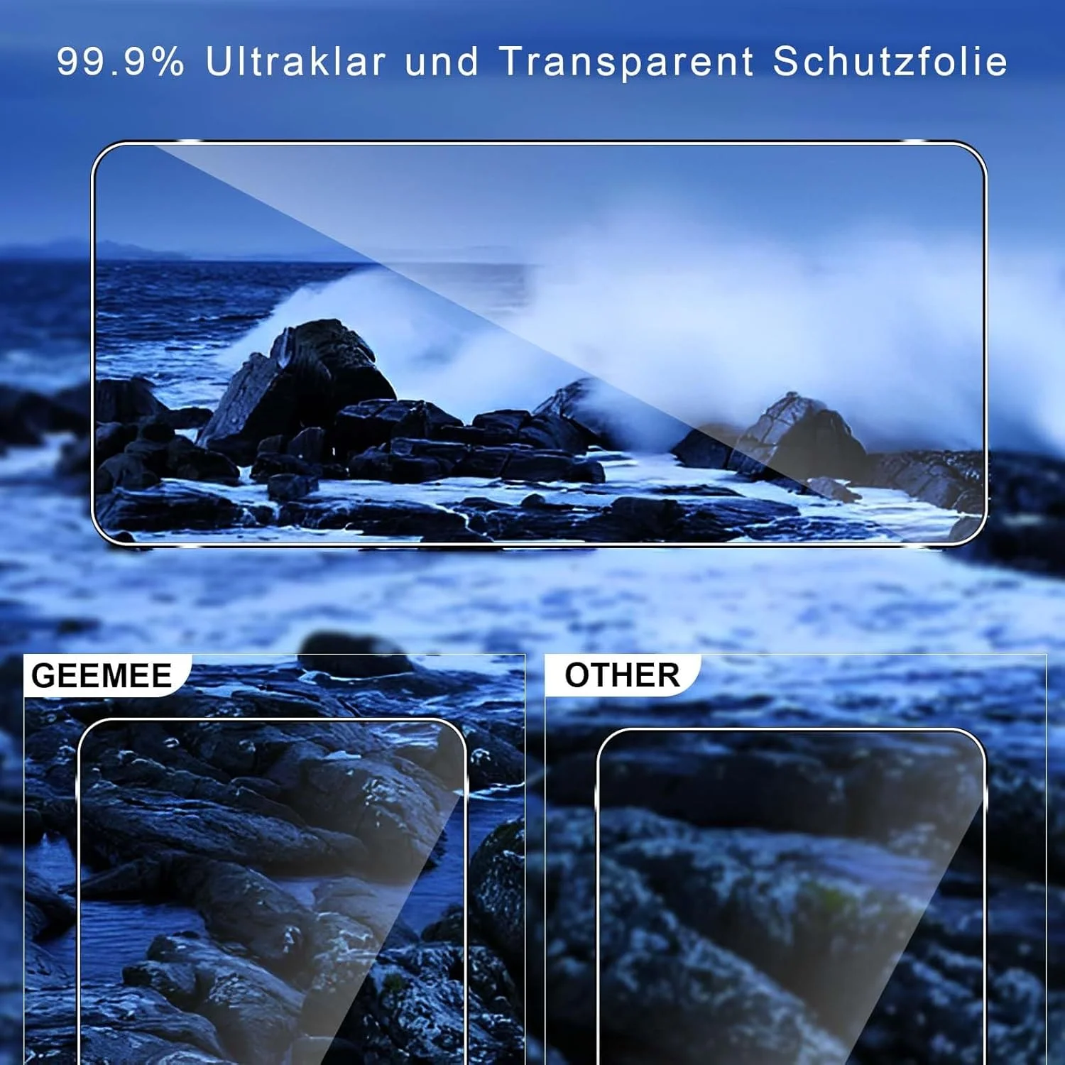 محافظ صفحه نمایش شیشه ای حرارتی GEEMEE برای OnePlus Nord CE5 و فیلم محافظ دوربین، 2 + 2 عدد شیشه حرارتی با سختی 9H محافظ صفحه نمایش با حساسیت بالا