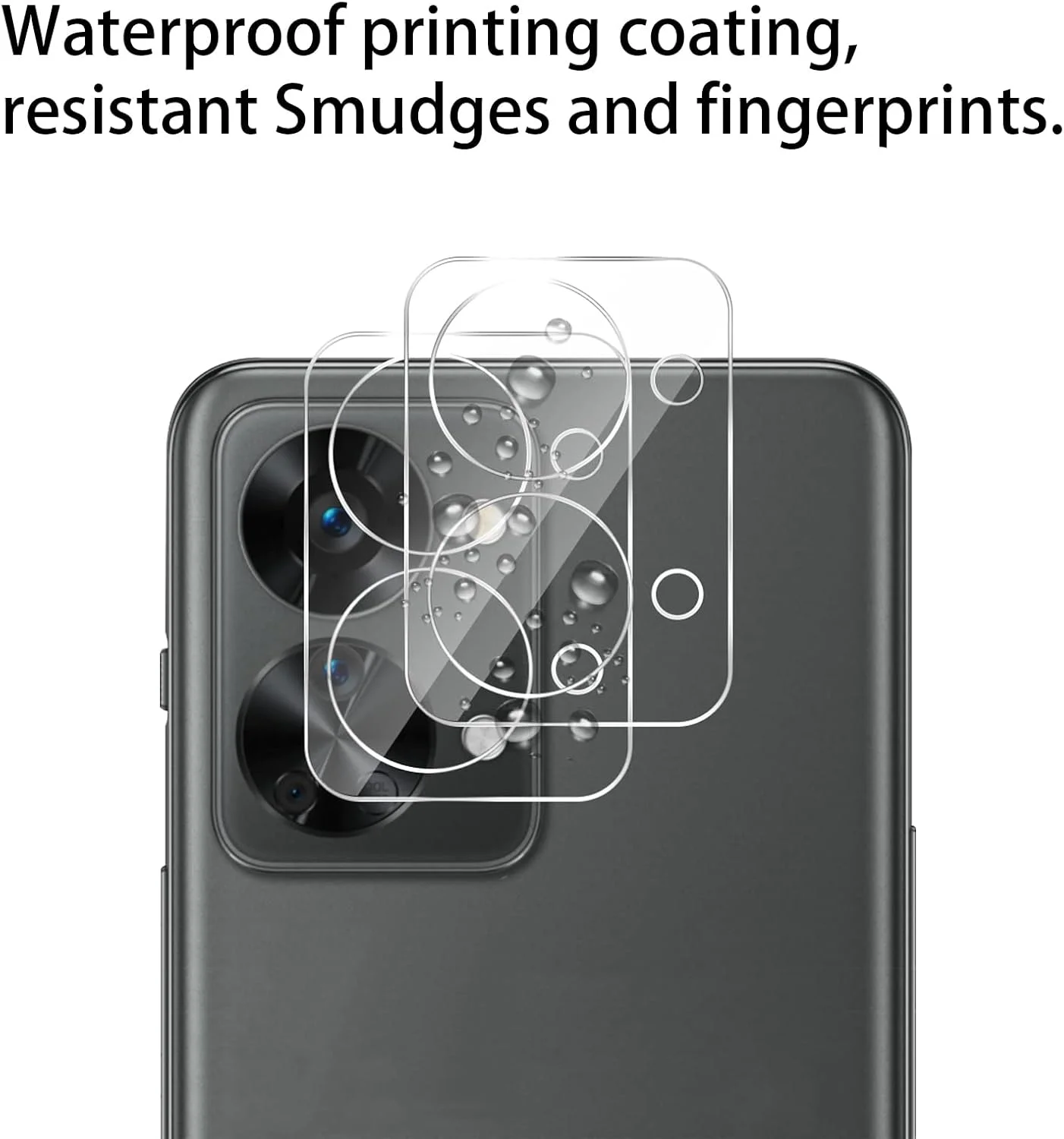 GMUJIAO [بسته 2+2 عددی] سازگار با OnePlus Nord 2T، محافظ صفحه نمایش شیشه ای حرارت دیده و محافظ لنز دوربین، فیلم شیشه ای حرارت دیده تمام صفحه HD [ضد خرد شدن] - مشکی