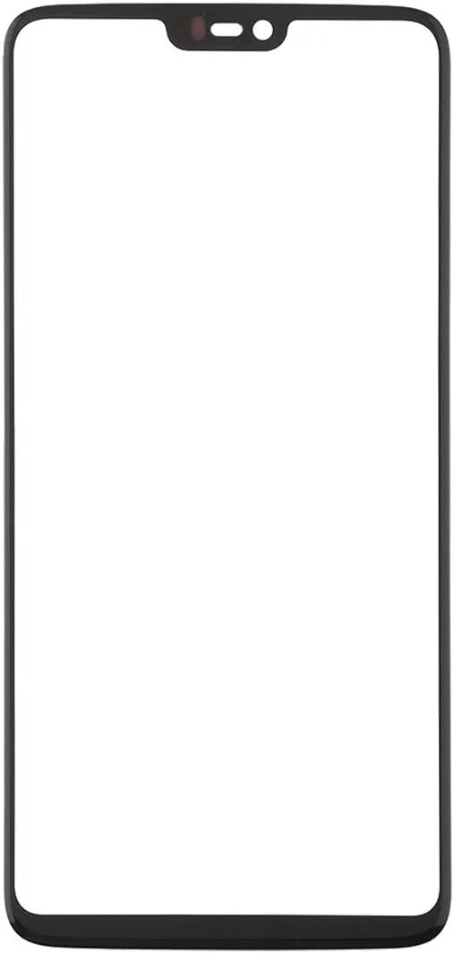 شیشه بیرونی لنز صفحه نمایش جلویی گوشی وان پلاس 6 (مشکی)