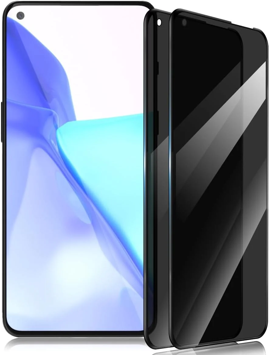 محافظ صفحه نمایش حریم خصوصی Gelaasso بسته 2 عددی برای OnePlus 9، شیشه حرارت دیده، سختی 9H فیلم ضد خش، فیلم حریم خصوصی، محافظ صفحه نمایش ضد جاسوسی، شیشه حرارت دیده حریم خصوصی