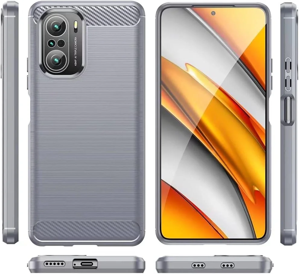 کیف محافظ گوشی QINOUK برای OnePlus Nord CE 2 Lite 5G، طراحی بافت برس خورده [ضد ضربه]، کیف ساخته شده از مواد انعطاف پذیر TPU به همراه محافظ صفحه نمایش شیشه ای حرارت دیده [2 عددی] سازگار با OnePlus Nord CE 2 Lite 5G - خاکستری