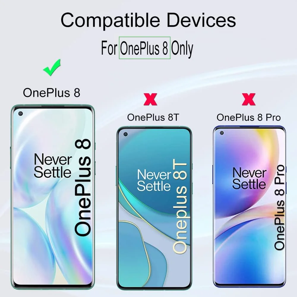 محافظ صفحه نمایش انعطاف پذیر TPU برای OnePlus 8 مدل IBYWIND، 2 عدد، به همراه 1 عدد محافظ لنز دوربین و 1 عدد محافظ پشت گوشی [نصب آسان]