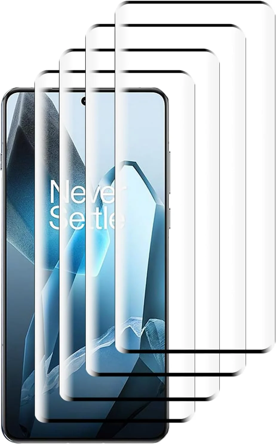 MGUEIAO [بسته 4 عددی] محافظ صفحه نمایش شیشه ای سازگار با OnePlus 15، فیلم شیشه ای حرارت دیده، محافظت عالی در برابر شکستگی، سختی 9H - مشکی