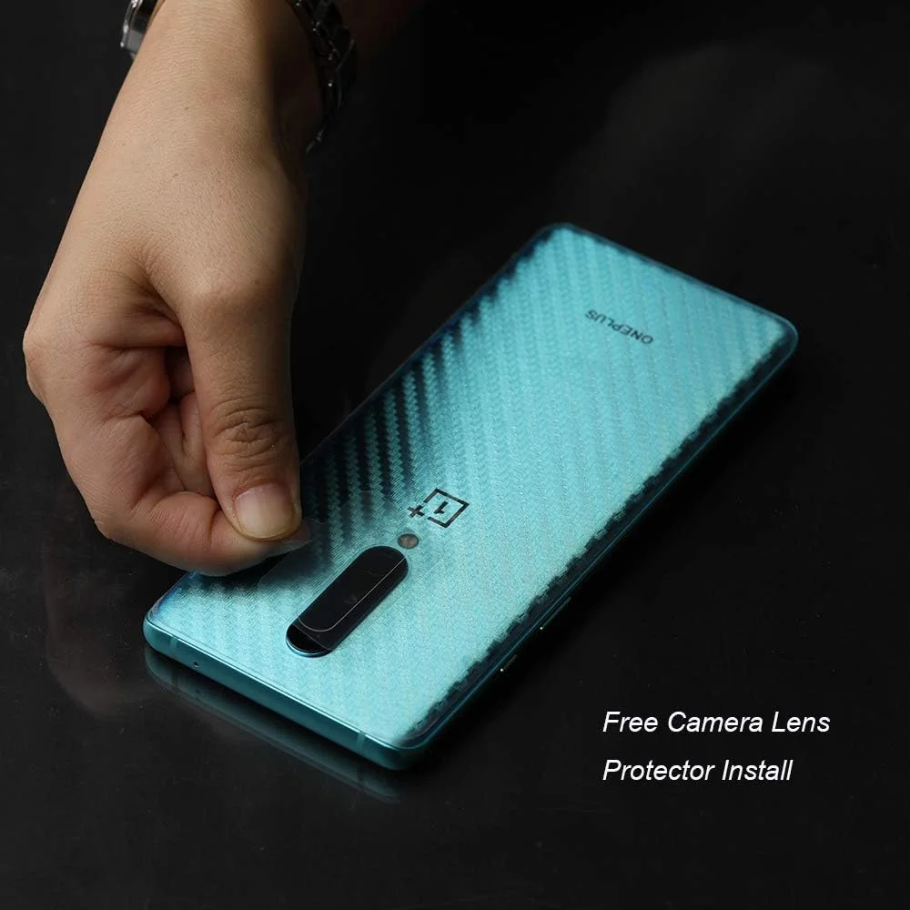 محافظ صفحه نمایش انعطاف پذیر TPU برای OnePlus 8 مدل IBYWIND، 2 عدد، به همراه 1 عدد محافظ لنز دوربین و 1 عدد محافظ پشت گوشی [نصب آسان]