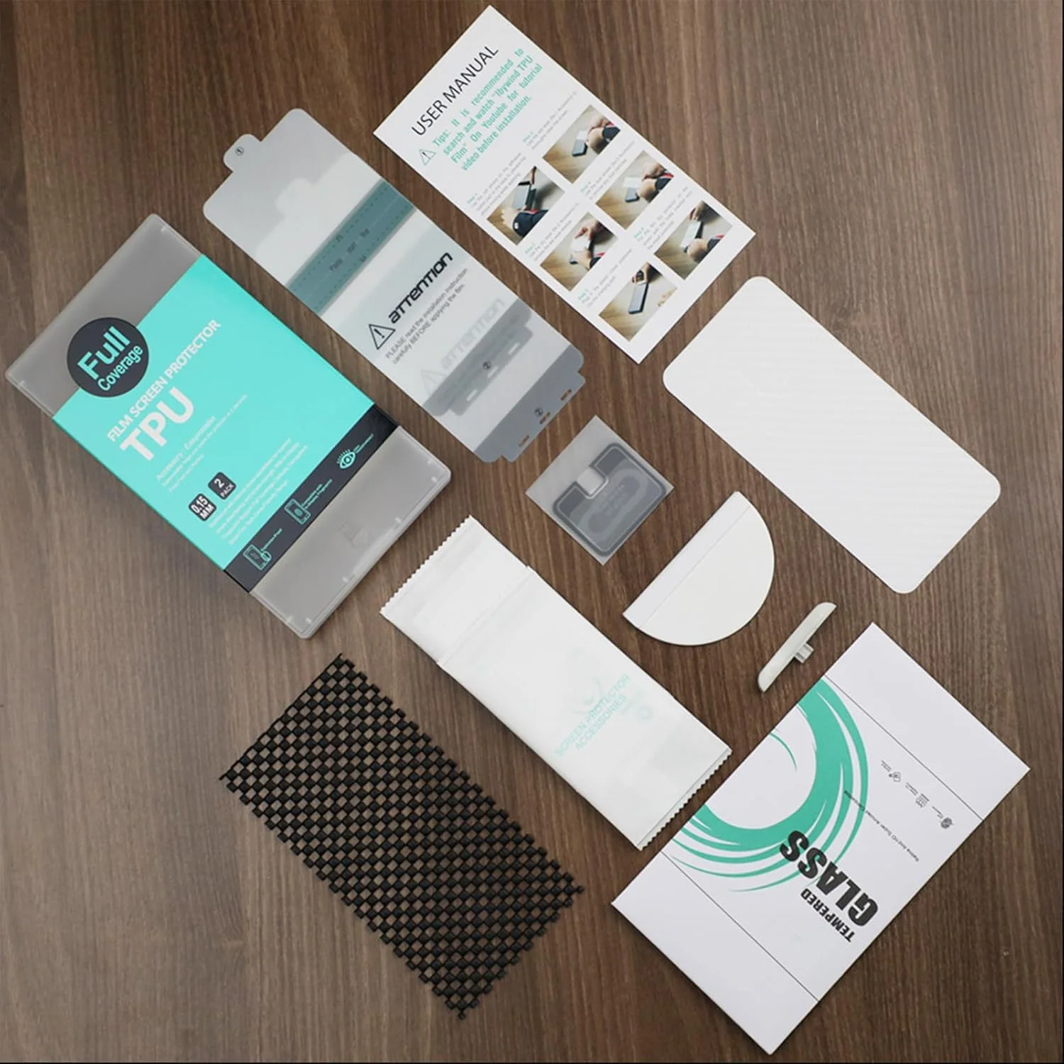 محافظ صفحه نمایش انعطاف پذیر TPU برای OnePlus 8 مدل IBYWIND، 2 عدد، به همراه 1 عدد محافظ لنز دوربین و 1 عدد محافظ پشت گوشی [نصب آسان]