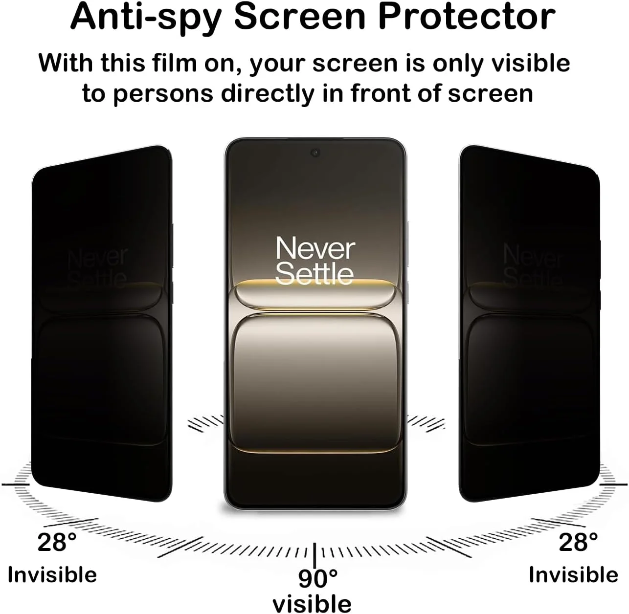 محافظ صفحه نمایش حریم خصوصی برای OnePlus Nord CE5 5G [بسته 2 عددی]، فیلم شیشه ای حرارت دیده ضد جاسوسی، سختی 9H، ضد خش، ضد اثر انگشت، بدون حباب، محافظ صفحه نمایش ضد جاسوسی برای OnePlus Nord CE 5