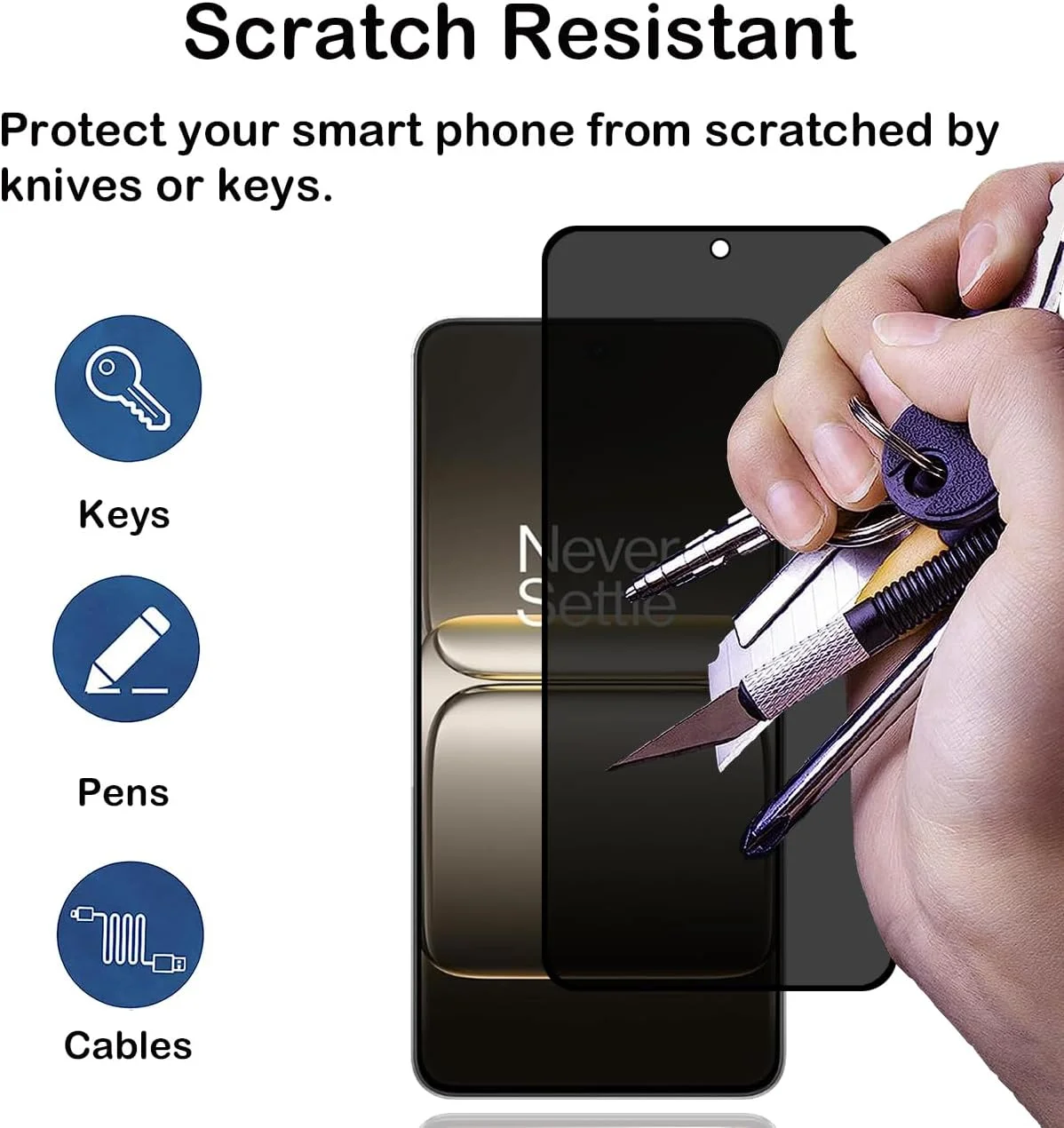 محافظ صفحه نمایش حریم خصوصی برای OnePlus Nord CE5 5G [بسته 2 عددی]، فیلم شیشه ای حرارت دیده ضد جاسوسی، سختی 9H، ضد خش، ضد اثر انگشت، بدون حباب، محافظ صفحه نمایش ضد جاسوسی برای OnePlus Nord CE 5