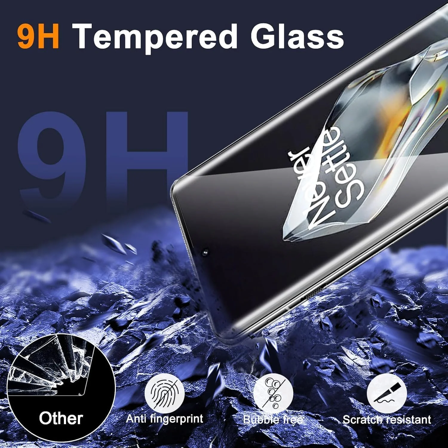 محافظ صفحه نمایش شیشه ای حرارت دیده GEEMEE برای OnePlus 12 و فیلم محافظ دوربین، 2 + 2 تکه شیشه حرارت دیده با سختی 9H و حساسیت بالا