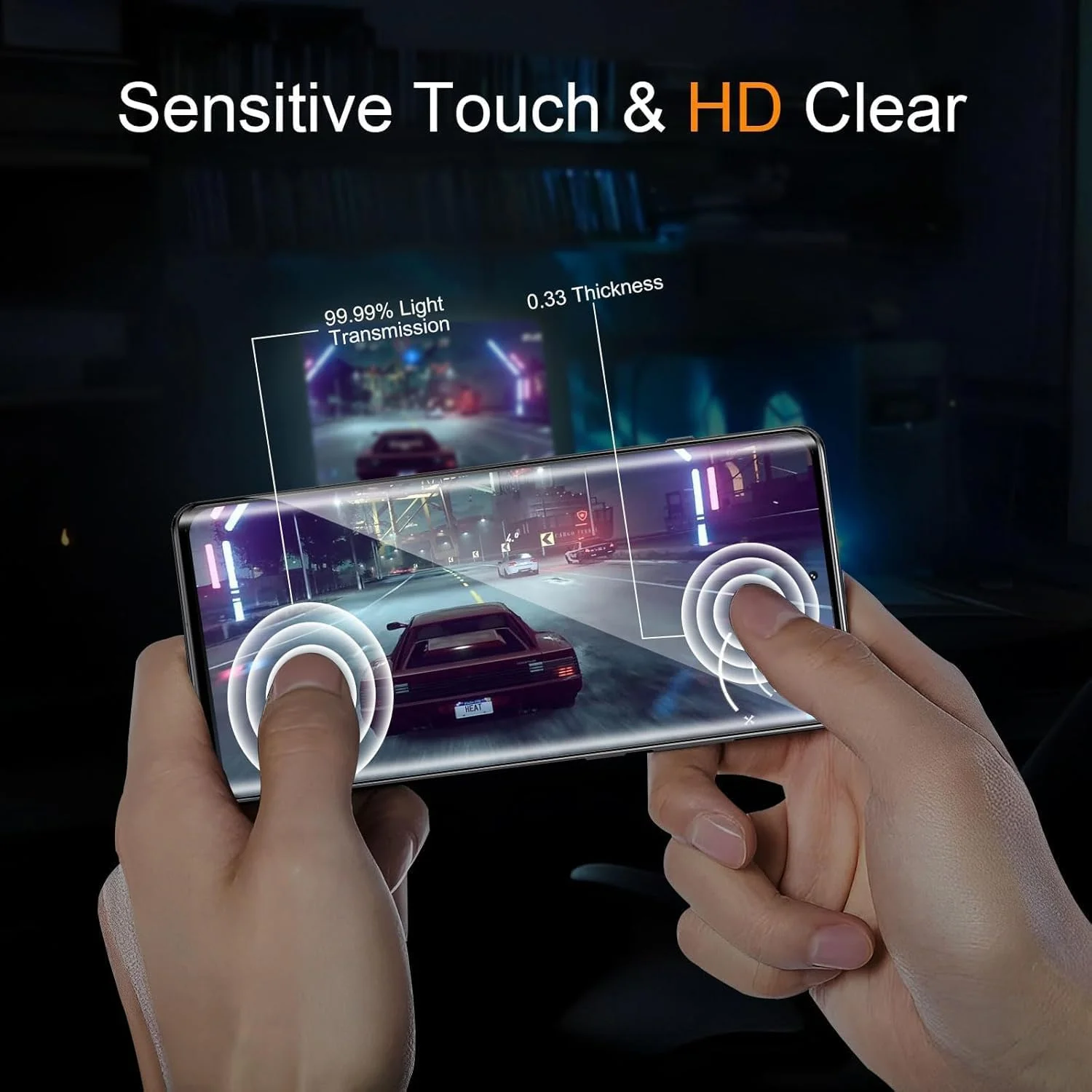 محافظ صفحه نمایش شیشه ای حرارت دیده GEEMEE برای OnePlus 12 و فیلم محافظ دوربین، 2 + 2 تکه شیشه حرارت دیده با سختی 9H و حساسیت بالا