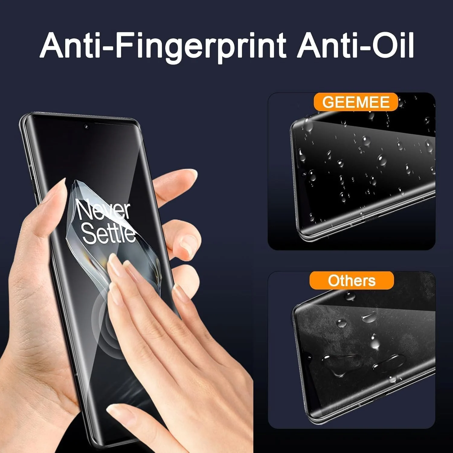 محافظ صفحه نمایش شیشه ای حرارت دیده GEEMEE برای OnePlus 12 و فیلم محافظ دوربین، 2 + 2 تکه شیشه حرارت دیده با سختی 9H و حساسیت بالا