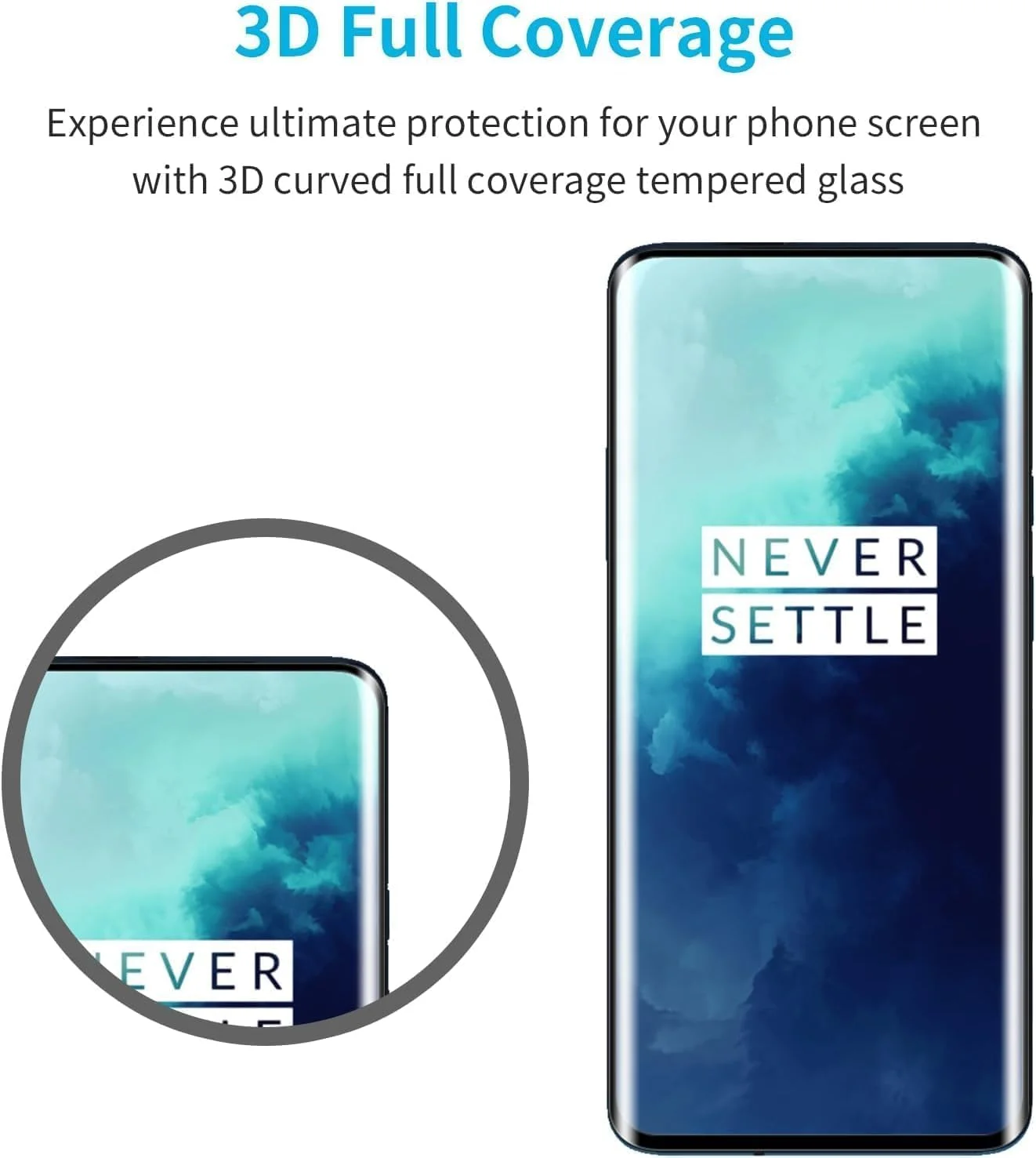 محافظ صفحه نمایش شیشه ای دیدیسکی بسته 3 عددی برای وان پلاس 7T پرو/وان پلاس 7 پرو، محافظ صفحه نمایش شیشه ای حرارت دیده HD، درجه سختی 9H، نصب آسان، مقاوم در برابر خراش، HD