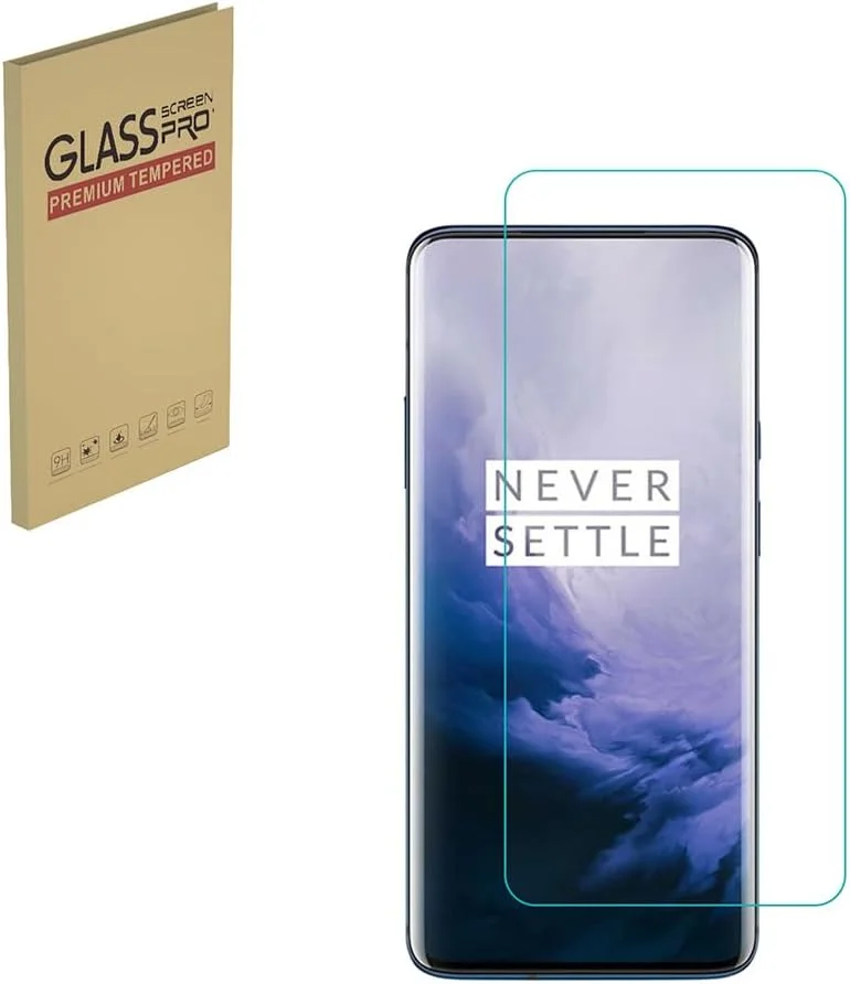 HYGMOCC Screen Protector for OnePlus 7 Pro and OnePlus 7T Pro Tempered Glass Protective Film HD 9H Hardness Case Friendly Easy Installation Anti Scratch Bubble Free(1 pcs)