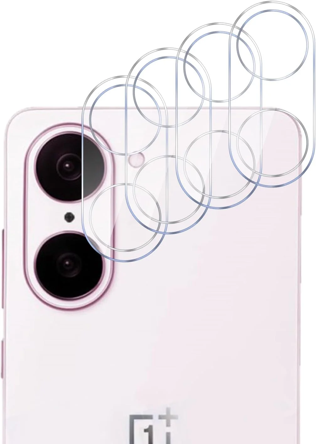 MGUEIAO [4 x Tempered Glass Compatible with OnePlus Nord 5, Rear Camera Protection, Tempered Glass Membrane, 9H Hardness, Anti-Scratch, Transparent