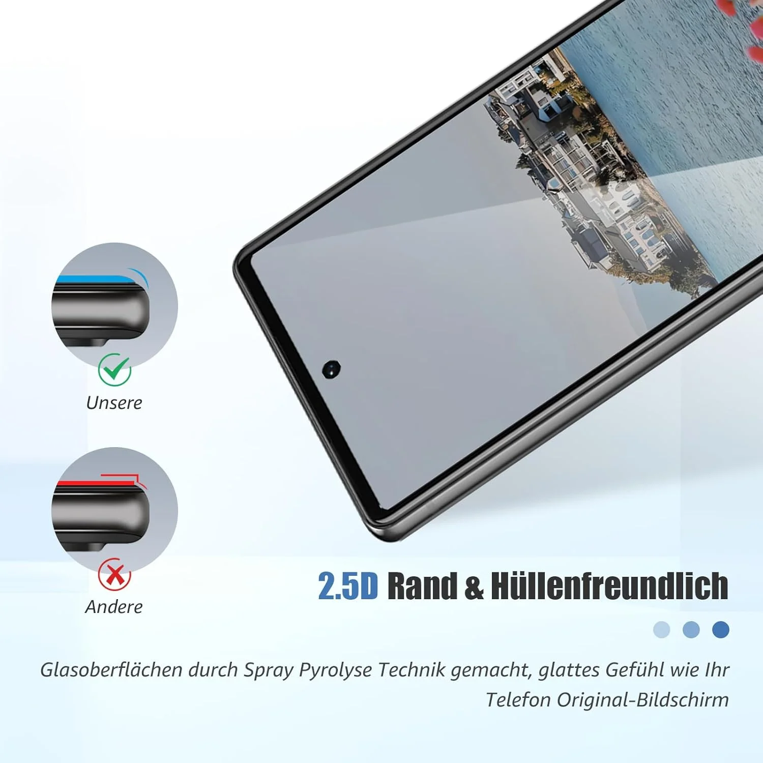 Bodyguard Pack of 2 Tempered Glass Screen Protectors for Google Pixel 6A 5G, No Air Bubbles, Ultra Transparent, 2.5D Edge Pixel 6A Screen Protector, High Sensitivity 9H Hardness, Shatterproof Tempered