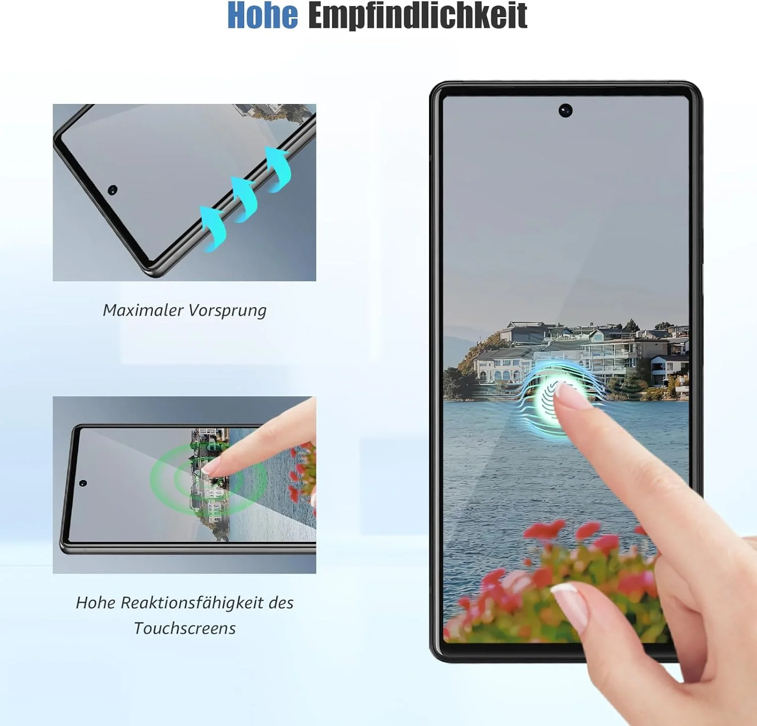 Bodyguard Pack of 2 Tempered Glass Screen Protectors for Google Pixel 6A 5G, No Air Bubbles, Ultra Transparent, 2.5D Edge Pixel 6A Screen Protector, High Sensitivity 9H Hardness, Shatterproof Tempered