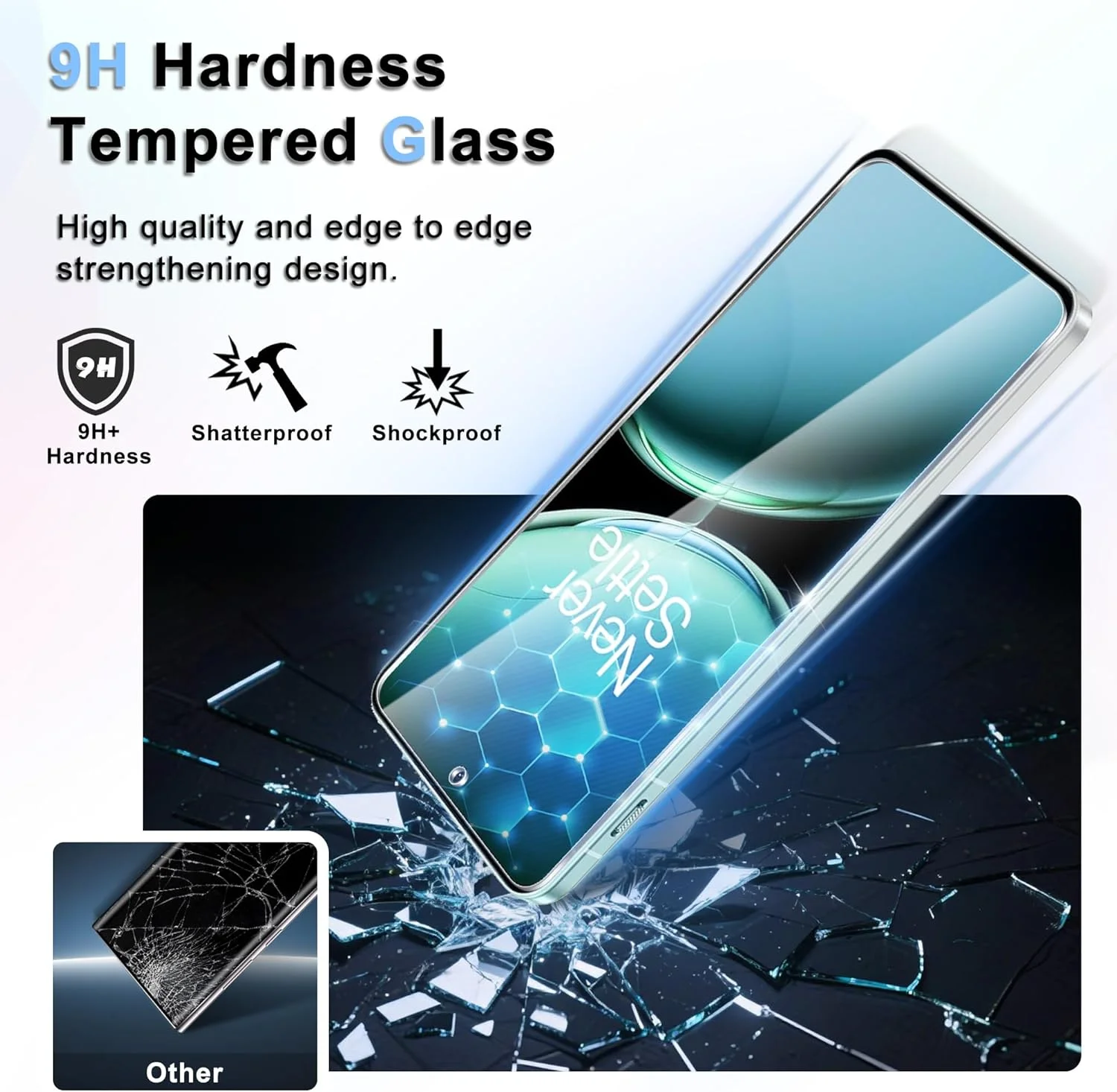 محافظ صفحه نمایش شیشه ای حرارت دیده Arae بسته 3 عددی برای OnePlus Nord 4 [6.74 اینچ]، ضد حباب، سازگار با اثر انگشت، محافظ صفحه نمایش شیشه ای OnePlus Nord 4