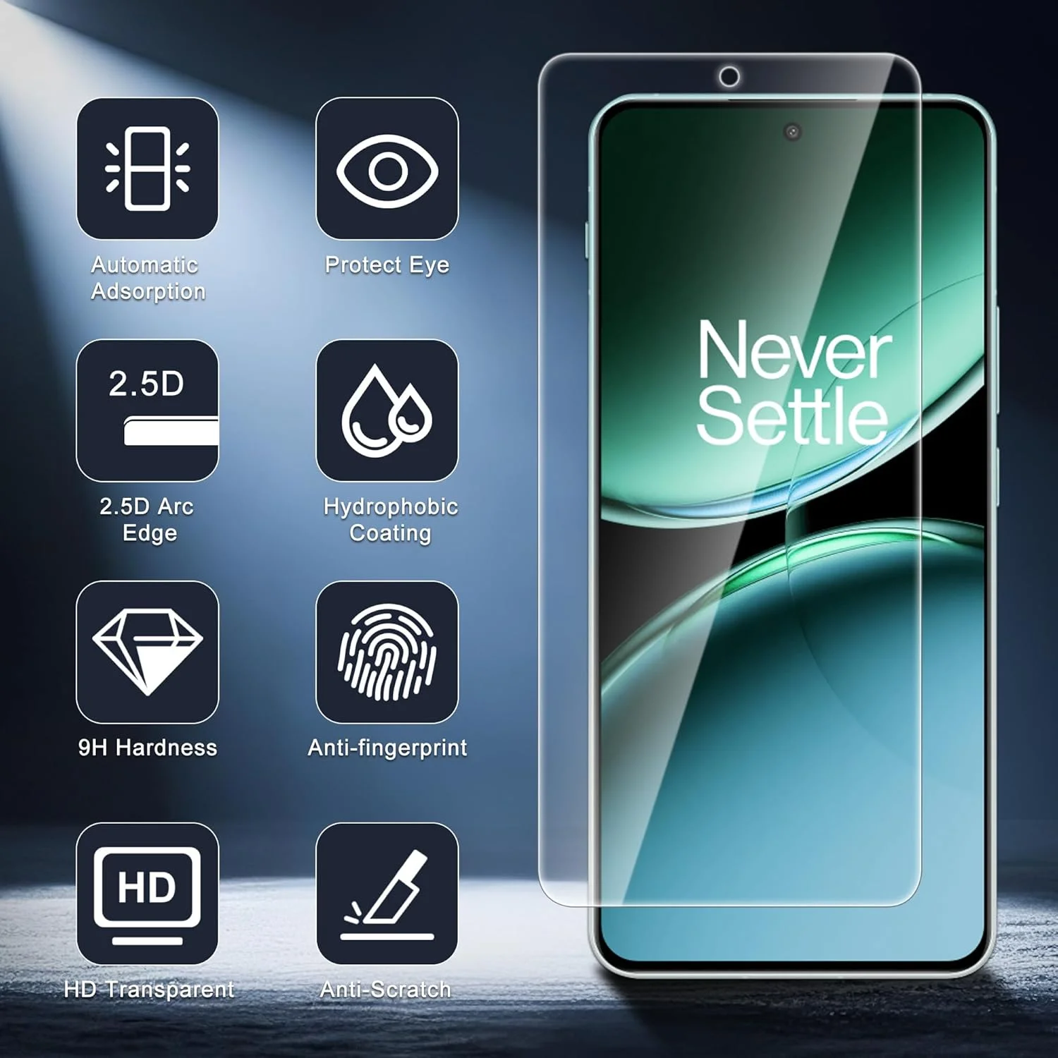 محافظ صفحه نمایش شیشه ای حرارت دیده Arae بسته 3 عددی برای OnePlus Nord 4 [6.74 اینچ]، ضد حباب، سازگار با اثر انگشت، محافظ صفحه نمایش شیشه ای OnePlus Nord 4
