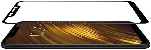 محافظ صفحه نمایش شیشه ای حرارت دیده شیائومی پوکوفون F1 با پوشش کامل سه بعدی و فریم مشکی