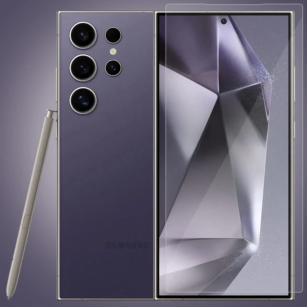 محافظ صفحه نمایش UV مارگون، شیشه حرارت دیده 6D، چسب نانو مایع UV، پوشش کامل و شفاف (S24 Ultra)