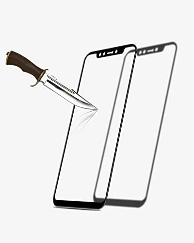 محافظ صفحه نمایش شیشه ای حرارت دیده شیائومی پوکوفون F1 با پوشش کامل سه بعدی و فریم مشکی