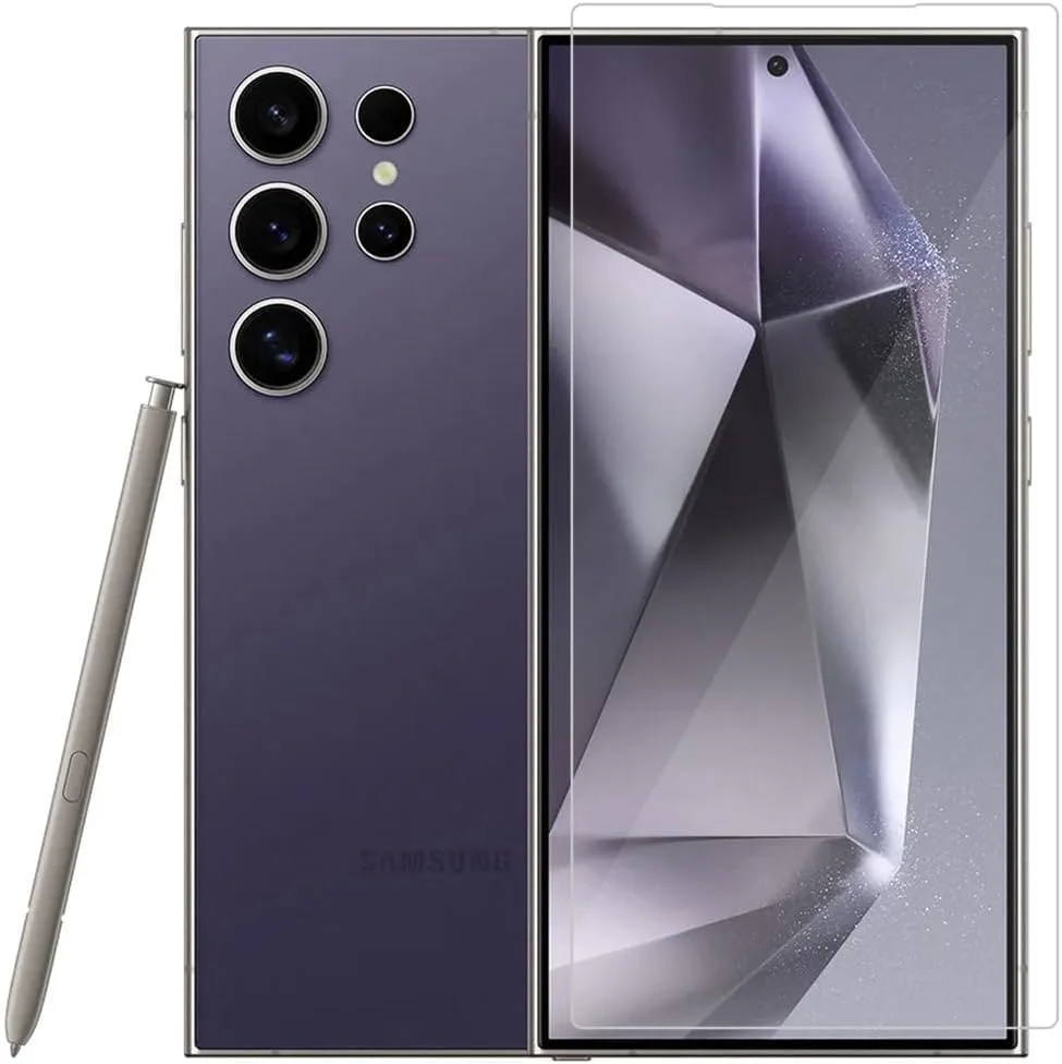 محافظ صفحه نمایش UV مارگون، شیشه حرارت دیده 6D، چسب نانو مایع UV، پوشش کامل و شفاف (S24 Ultra)