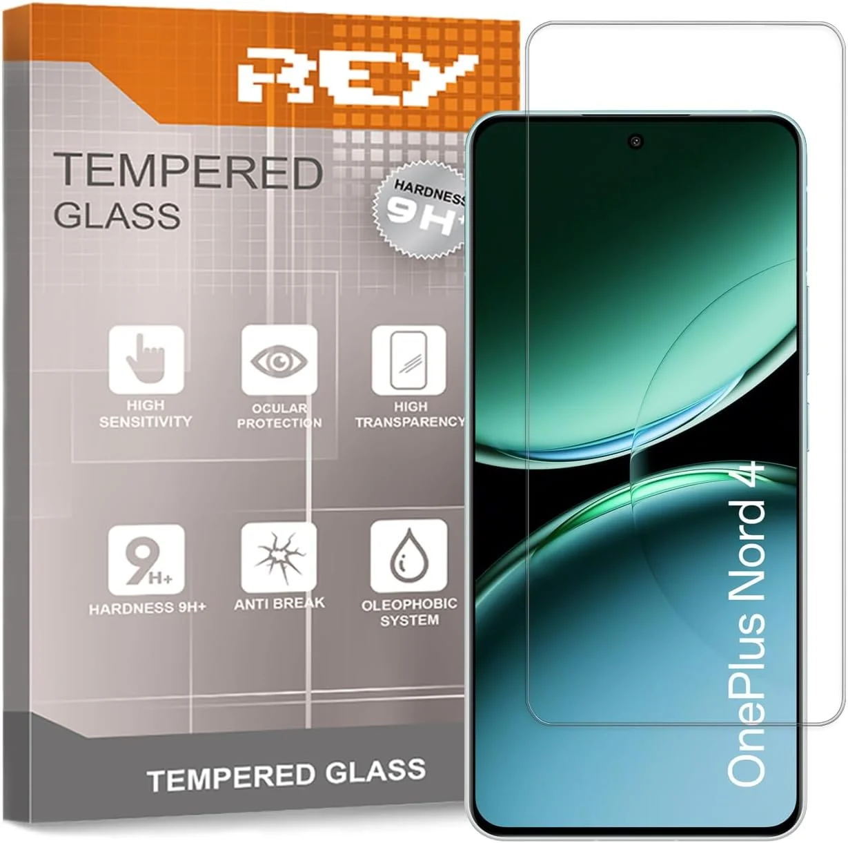 بسته 3 عددی محافظ صفحه نمایش شیشه ای تمپرد برای وان پلاس نورد 4، محافظ صفحه نمایش، سختی 9H+، ضد خش و ضد روغن